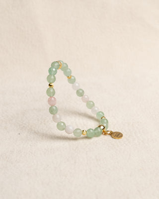 Coffret Saint Valentin: Parfum En Plein Cœur & Bracelet Aventurine & Quartz Rose