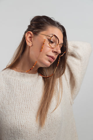 Cordon à lunette en pierre "Je rayonne"