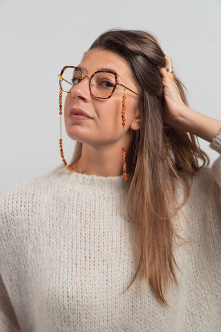 Cordon à lunette en pierre "Je rayonne"