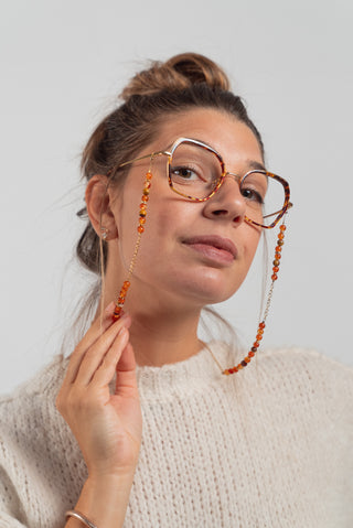Cordon à lunette en pierre "Je rayonne"